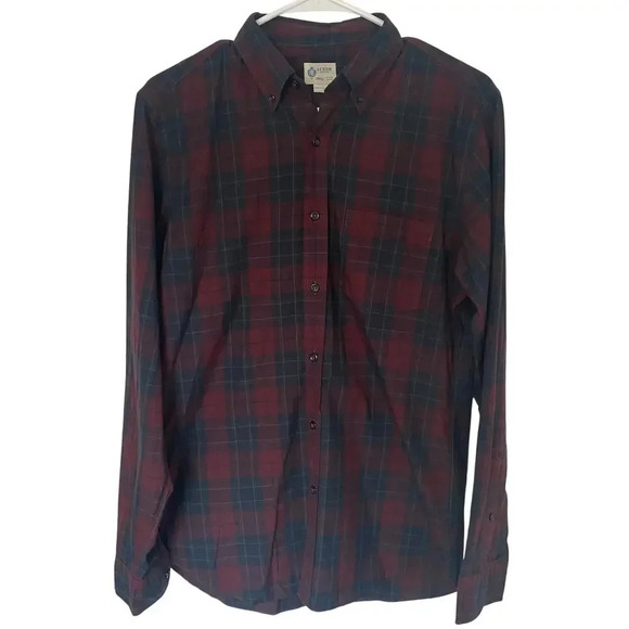 J Crew Plaid Cotton Button Down Mens Small - Picture 1 of 4